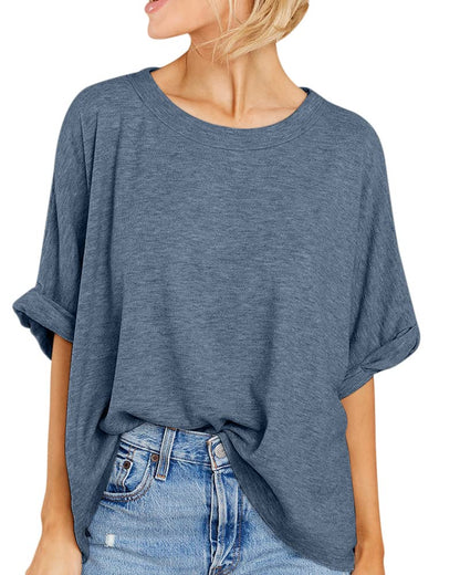 Women Oversized T-Shirt Summer Casual Short Sleeve Loose Tee Tops