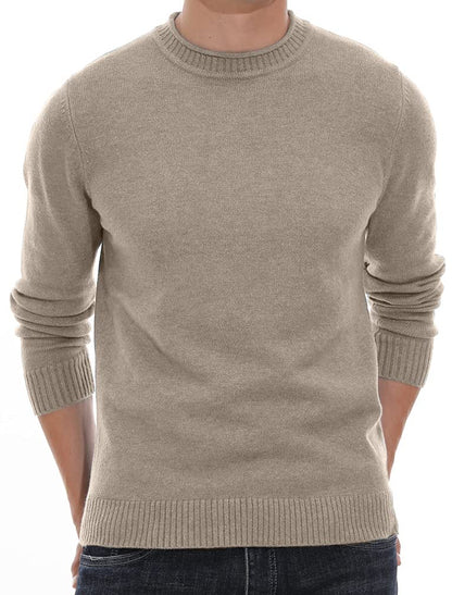 Sailwind Men's Crewneck Sweater Soft Casual Sweaters for Men Classic Pullover Sweaters with Ribbing Edge