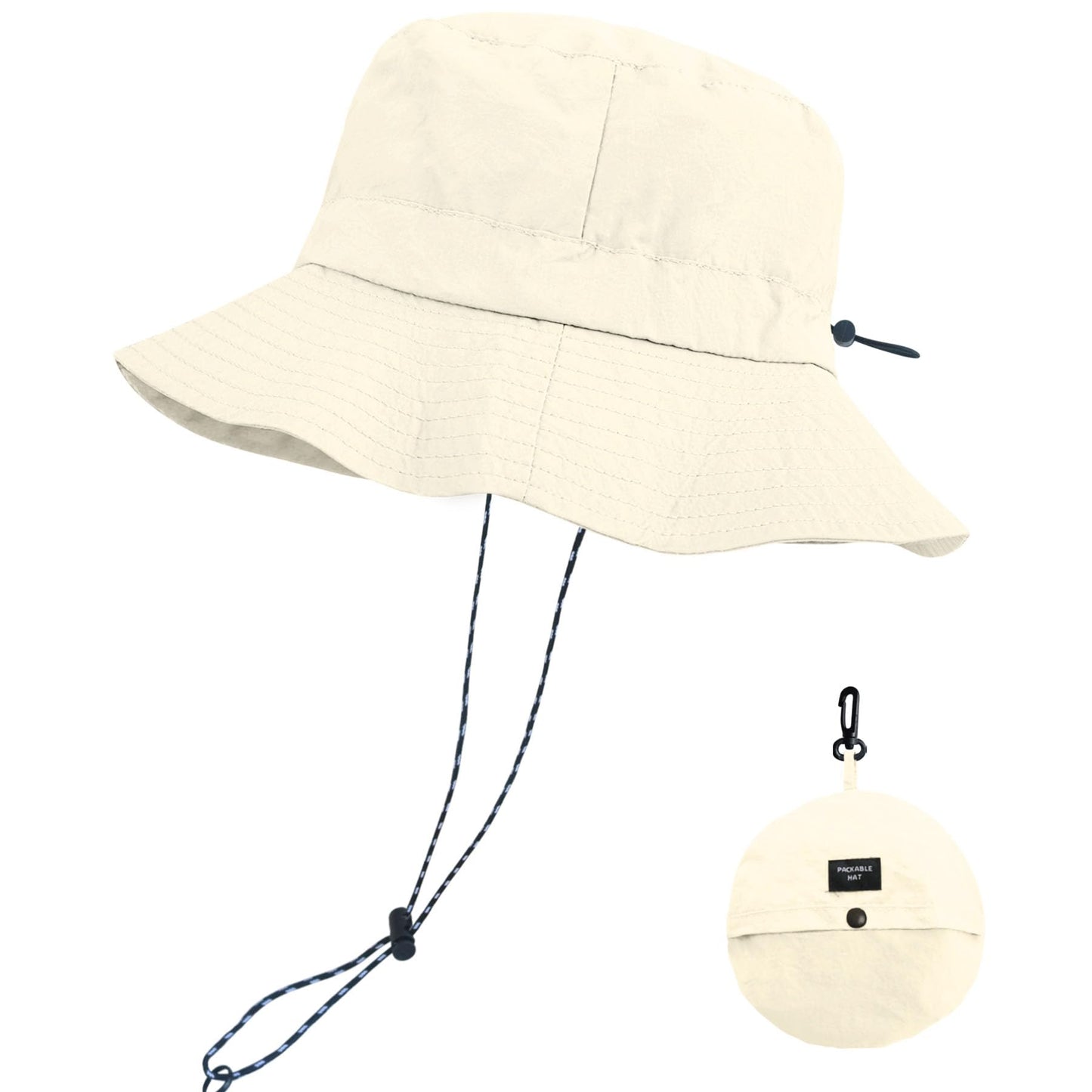 PFFY Packable Sun Bucket Hat for Men Women Outdoor UV Protection Sun Hats Waterproof Lightweight Hiking Outdoor Cap