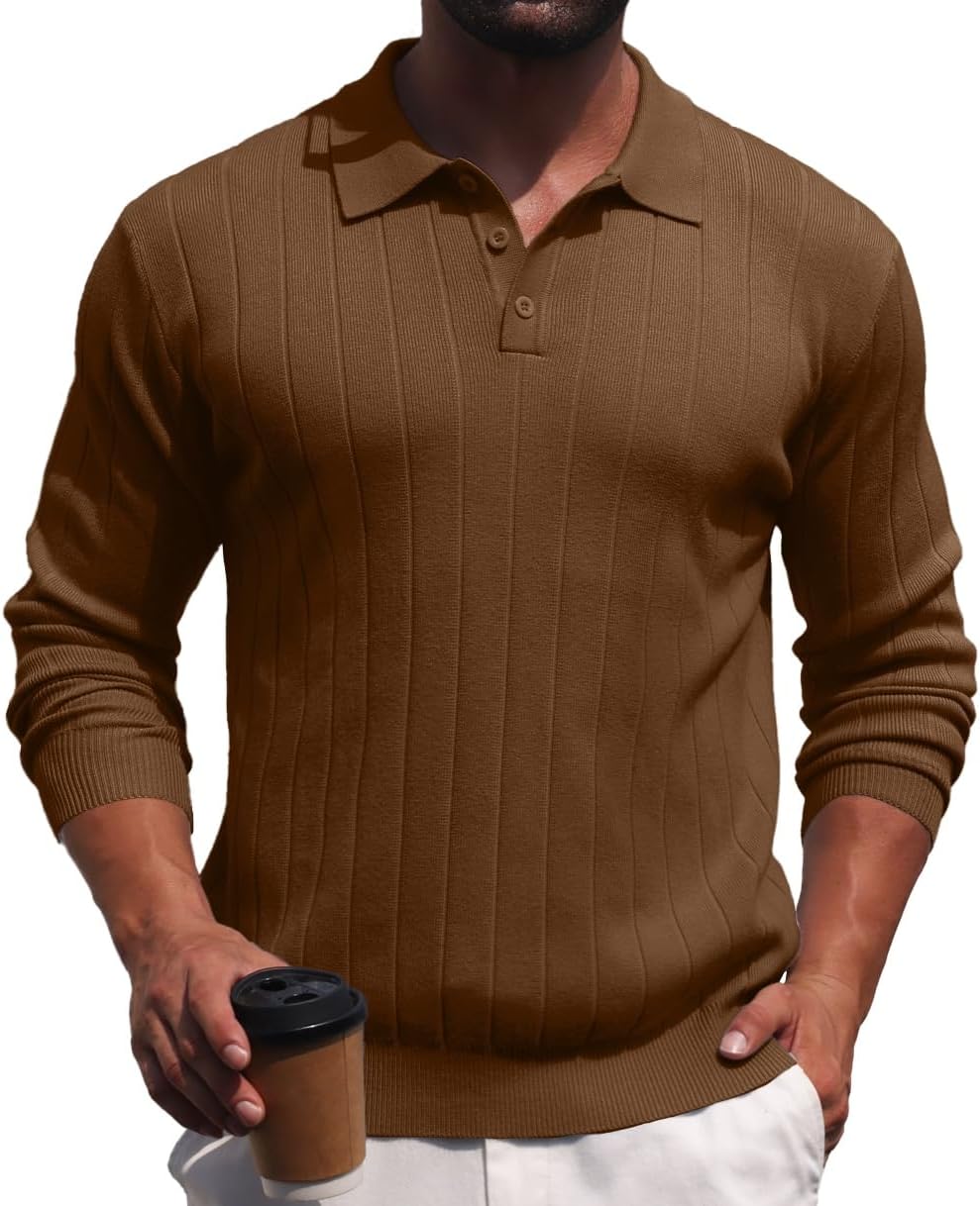 Sailwind Knit Polo Sweater Long Sleeve Casual Pullover Shirts