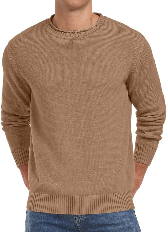 Sailwind Men's Cotton Crewneck Pullover Sweater Lightweight Casual Knitted Sweaters