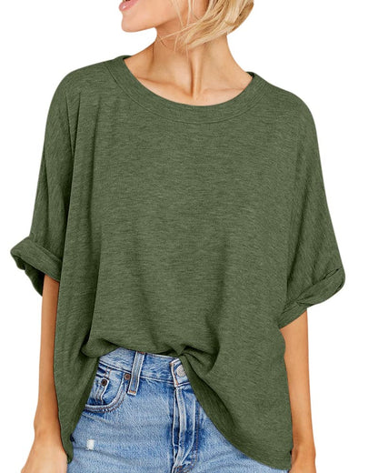 Women Oversized T-Shirt Summer Casual Short Sleeve Loose Tee Tops