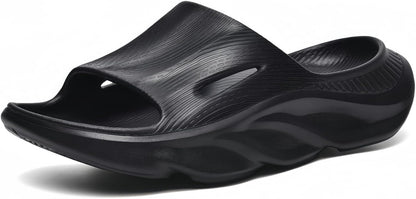 Recovery Slides for Men and Women - Orthopedic Sandals with Arch Support & Thick Cushion, Plantar Fasciitis Slippers, Lightweight Non-Slip Slides for Post-Workout Recovery