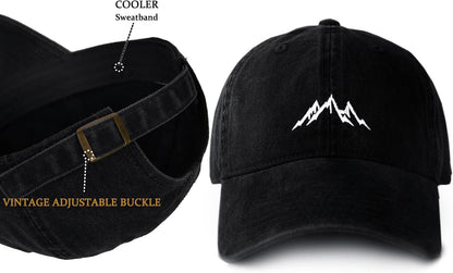 FURTALK Baseball Cap Men Mountain Embroidery Dad Hat Unstructured Soft Vintage Washed Cotton Outdoor Hats for Men