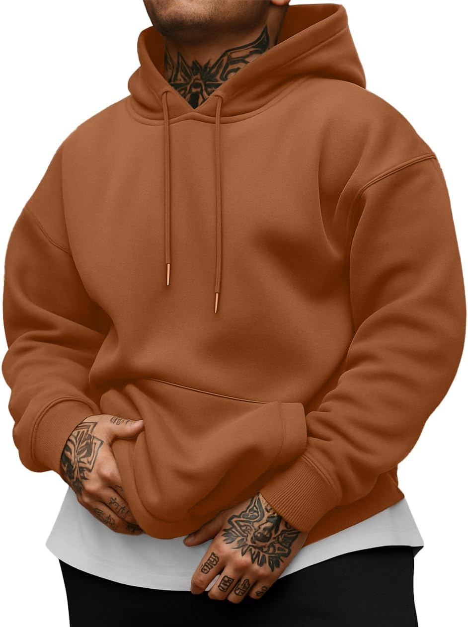 Sailwind Men's Cotton Hooded Sweatshirt Casual Long Sleeve Pullover Hoodies Drawstring Collar Kanga Pocket Fashion Shirts