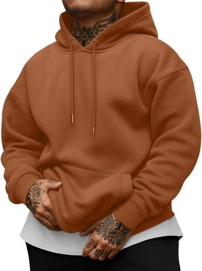 Sailwind Men's Cotton Hooded Sweatshirt Casual Long Sleeve Pullover Hoodies Drawstring Collar Kanga Pocket Fashion Shirts