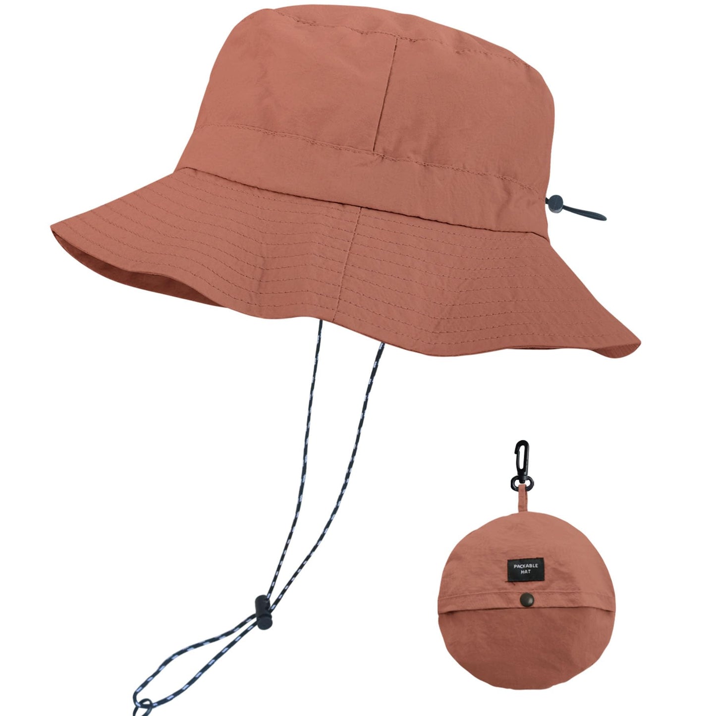 PFFY Packable Sun Bucket Hat for Men Women Outdoor UV Protection Sun Hats Waterproof Lightweight Hiking Outdoor Cap