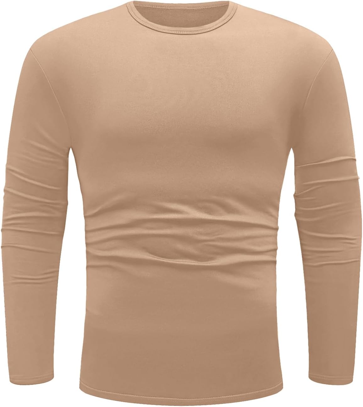 Sailwind Men Thermal Underwear for Men Long Sleeve Lightweight CrewCompression Shirt Khaki