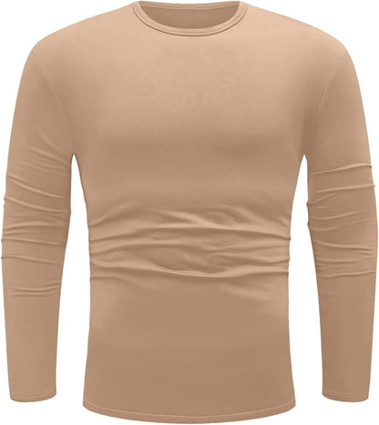 Sailwind Men Thermal Underwear for Men Long Sleeve Lightweight CrewCompression Shirt Khaki