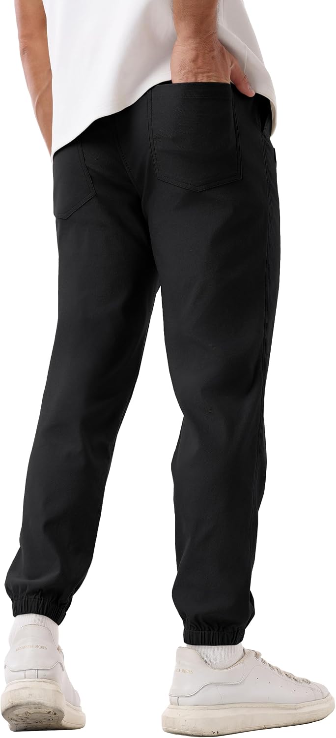 Sailwind Men's Casual Joggers Pants Drawstring Outdoor Chino Cargo Pants Twill Jogging Sweatpants Hiking