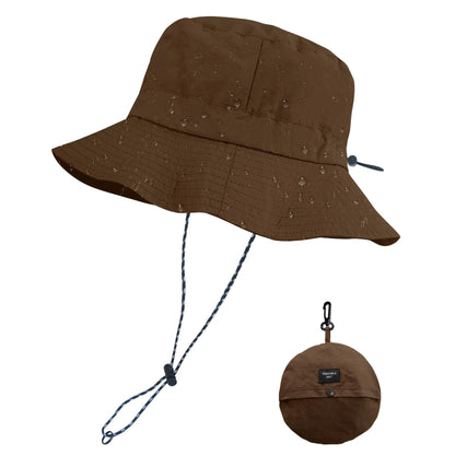 PFFY Packable Sun Bucket Hat for Men Women Outdoor UV Protection Sun Hats Waterproof Lightweight Hiking Outdoor Cap