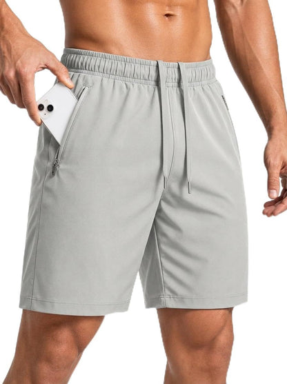 Sailwind Men’s Athletic Running Shorts 7" Quick Dry Lightweight Workout Gym Shorts with Zipper Pockets for Basketball Hiking