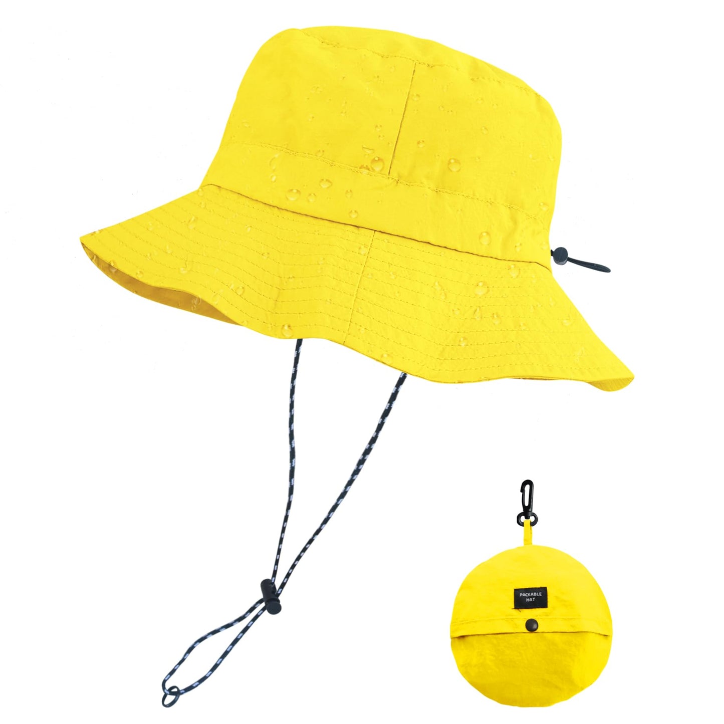 PFFY Packable Sun Bucket Hat for Men Women Outdoor UV Protection Sun Hats Waterproof Lightweight Hiking Outdoor Cap