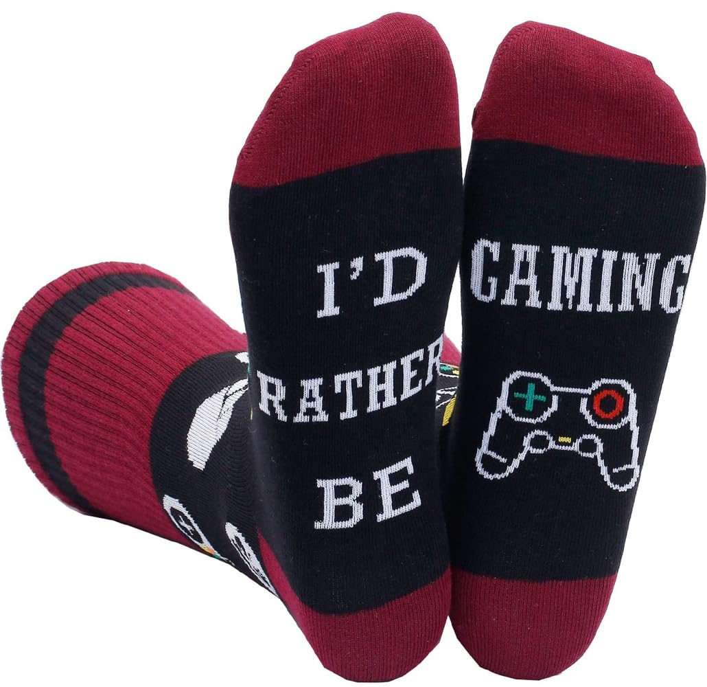 YEXIPO Funny Socks for Men Women I'D Rather Be Outdoor Activities Novelty Gifts For Hunting Golfing Camping Skiing Gaming