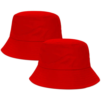 PFFY 2 Packs Bucket Hat for Women Men Cotton Hats Sun Beach Fishing Cap
