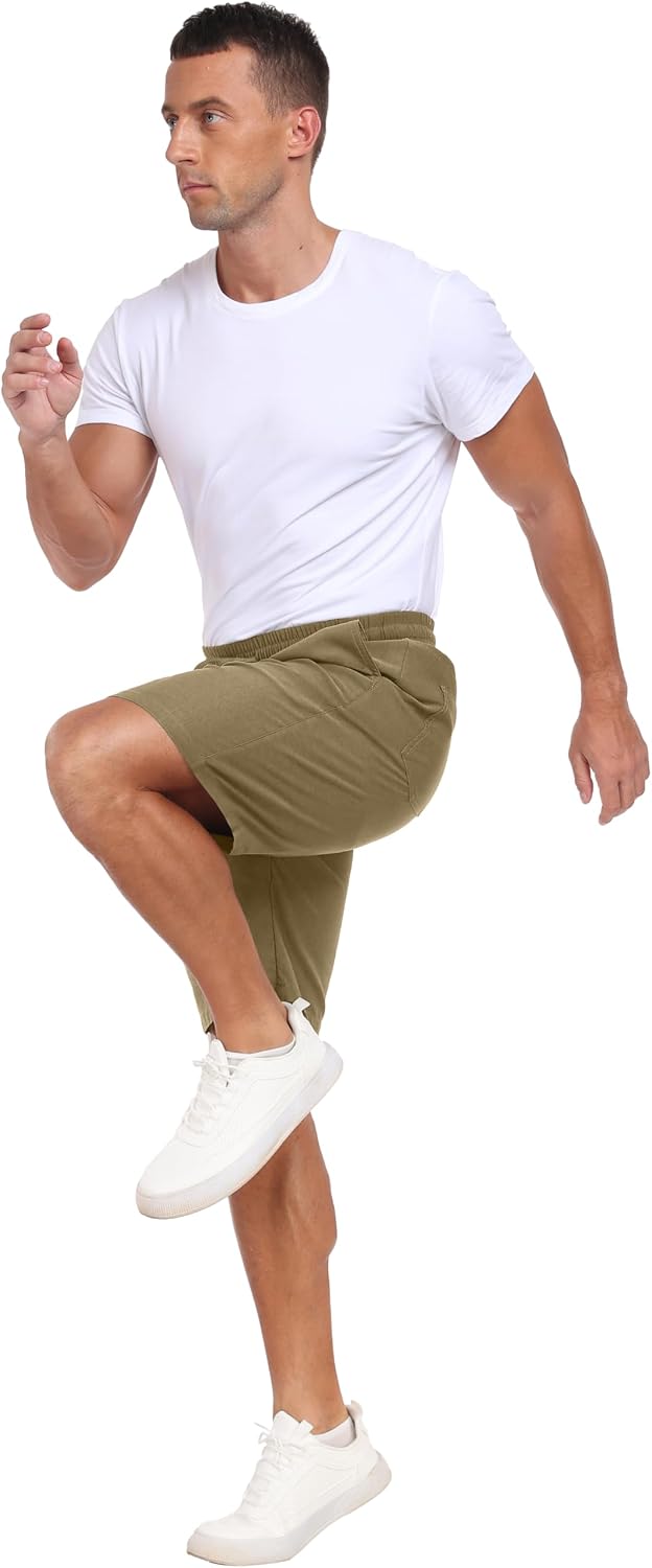 Sailwind Men's Casual Summer Beach Shorts Classic Fit Dress Stretch Waist Shorts with Pockets