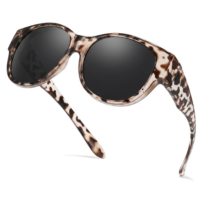 TJUTR Oversized Fit Over Sunglasses for Women Trendy Polarized Sun Glasses Over Prescription Glasses with UV400 Protection