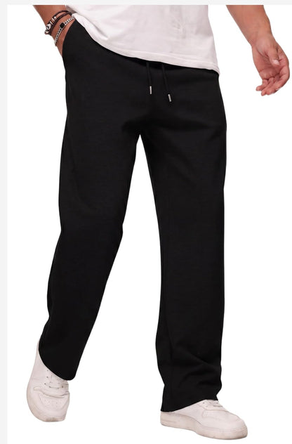 Sailwind Men's Casual Baggy Sweatpants Straight Leg Cotton Sweat Pants Open Bottom Lounge Joggers with Pockets