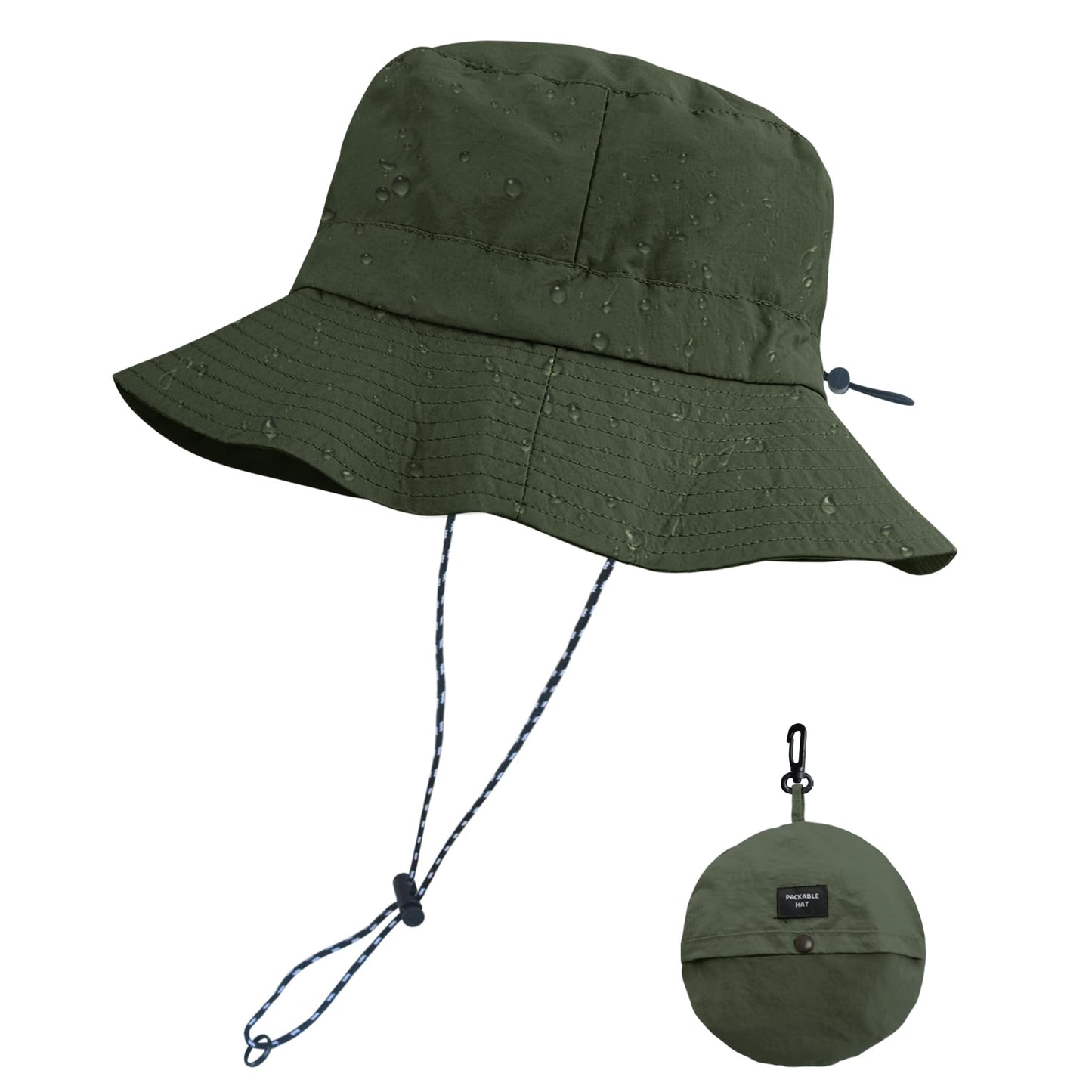 PFFY Packable Sun Bucket Hat for Men Women Outdoor UV Protection Sun Hats Waterproof Lightweight Hiking Outdoor Cap