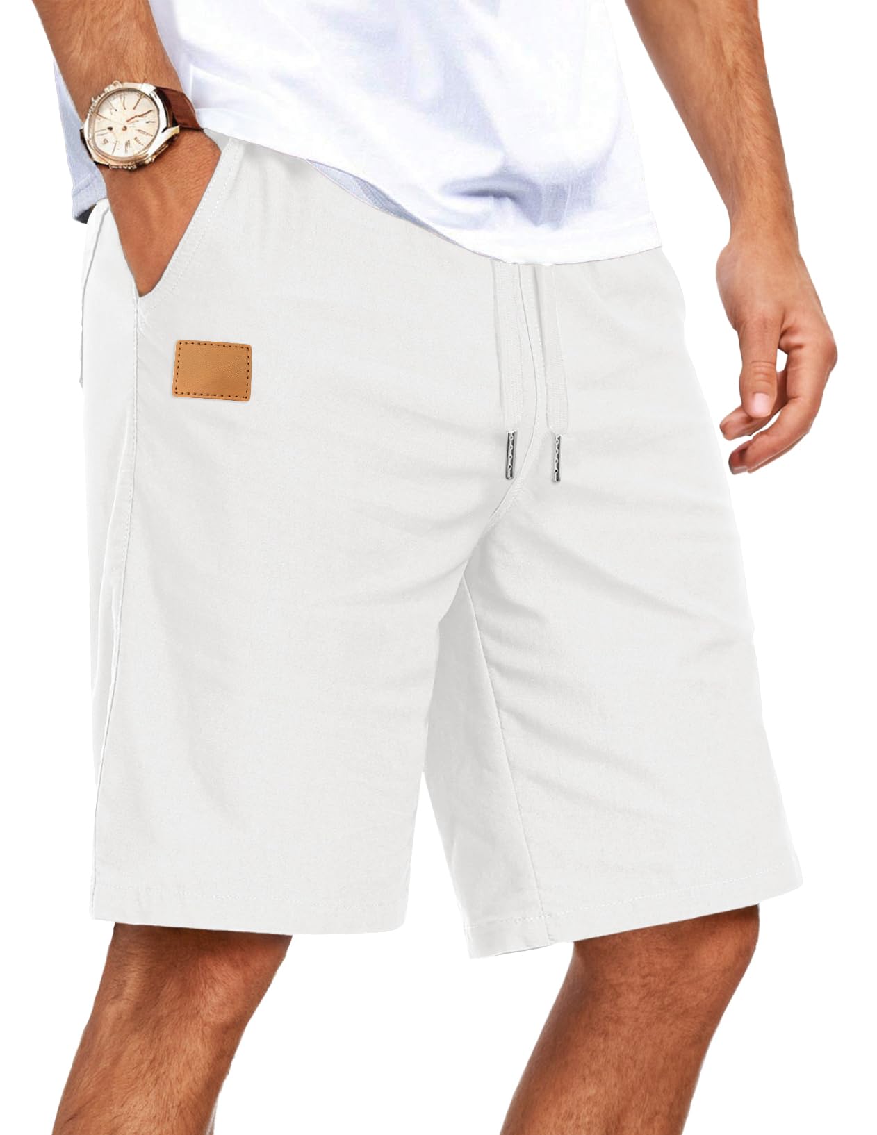 Sailwind Mens Casual Shorts Drawstring Summer Beach Elastic Waist Golf Shorts