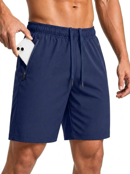 Sailwind Men’s Athletic Running Shorts 7" Quick Dry Lightweight Workout Gym Shorts with Zipper Pockets for Basketball Hiking