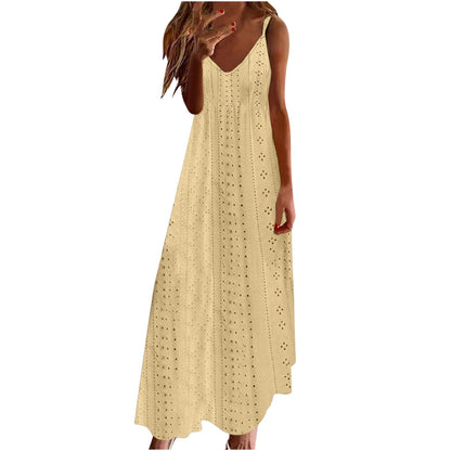 Ceboyel Women Floral Spaghetti Strap Sundress Casual Summer Long Maxi Dress Vneck Sexy Boho Dresses Trendy Beach Clothes