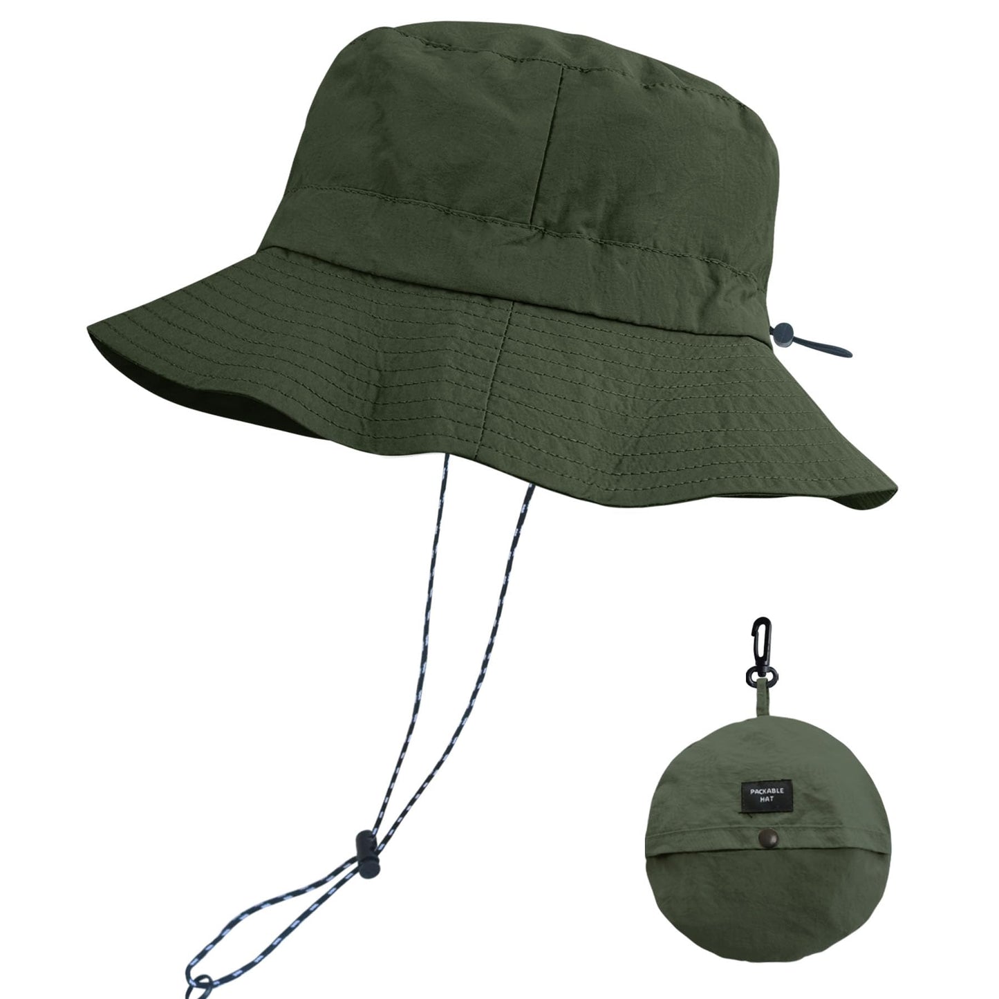 PFFY Packable Sun Bucket Hat for Men Women Outdoor UV Protection Sun Hats Waterproof Lightweight Hiking Outdoor Cap