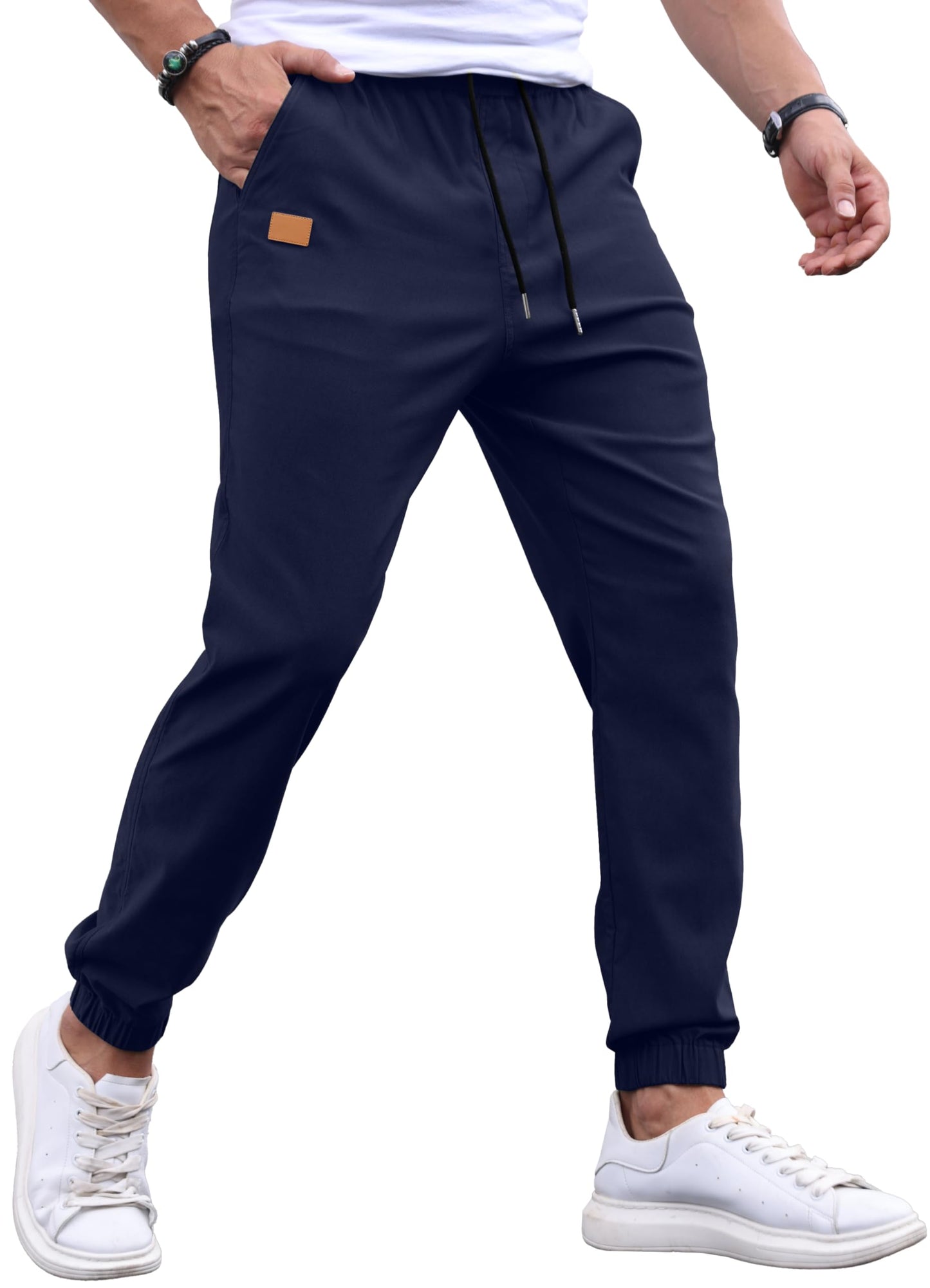 Sailwind Men's Casual Joggers Pants Drawstring Outdoor Chino Cargo Pants Twill Jogging Sweatpants Hiking