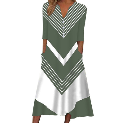 SMIDOW Summer Maxi Dresses for Women 2023 Casual Beach Tshirt Long Dress Printed Short Sleeve v Neck Flowy Sundress