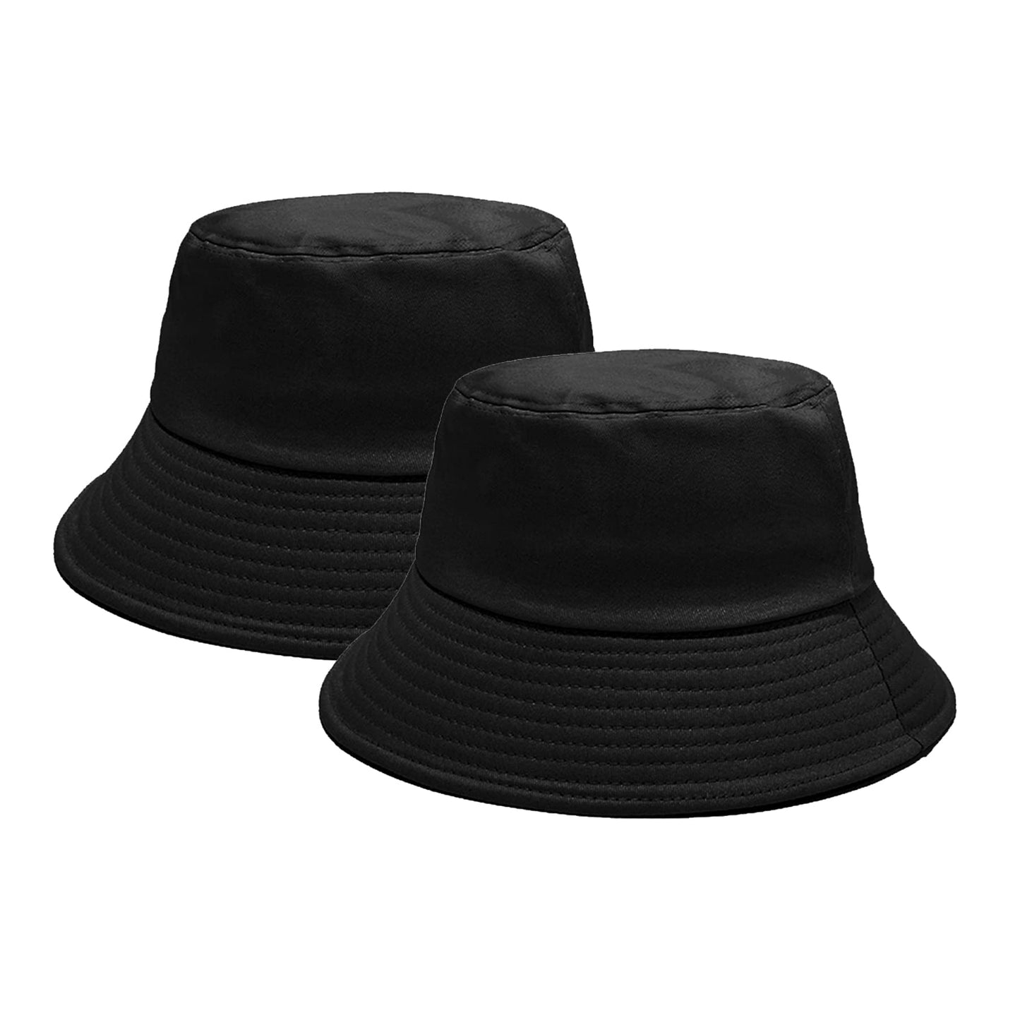 PFFY 2 Packs Bucket Hat for Women Men Cotton Hats Sun Beach Fishing Cap