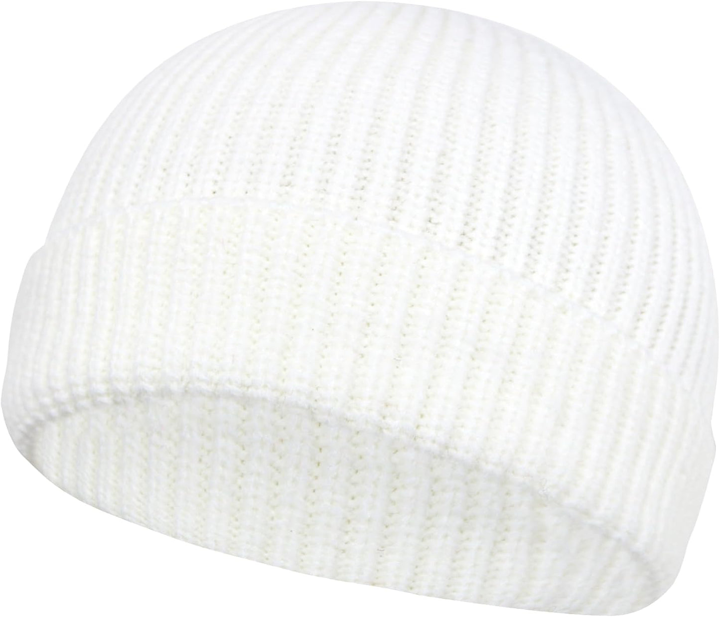 PFFY Trawler Short Fisherman Beanie Roll-up Edge Knit Cuff Beanies Winter Hats for Men Women