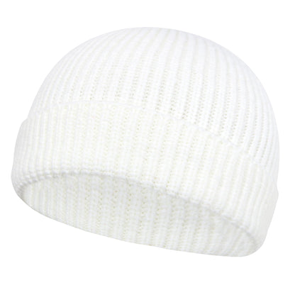PFFY Trawler Short Fisherman Beanie Roll-up Edge Knit Cuff Beanies Winter Hats for Men Women