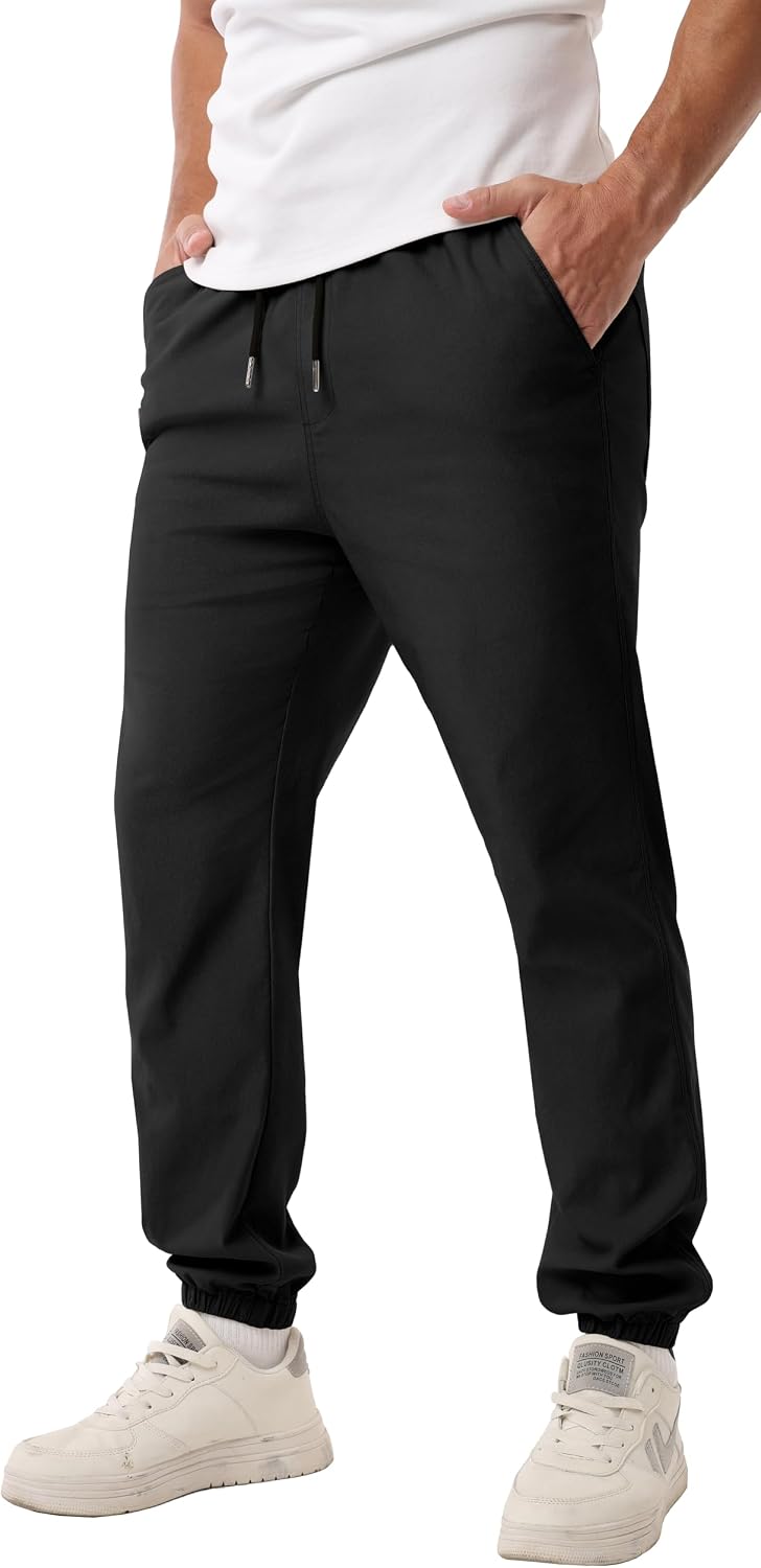 Sailwind Men's Casual Joggers Pants Drawstring Outdoor Chino Cargo Pants Twill Jogging Sweatpants Hiking