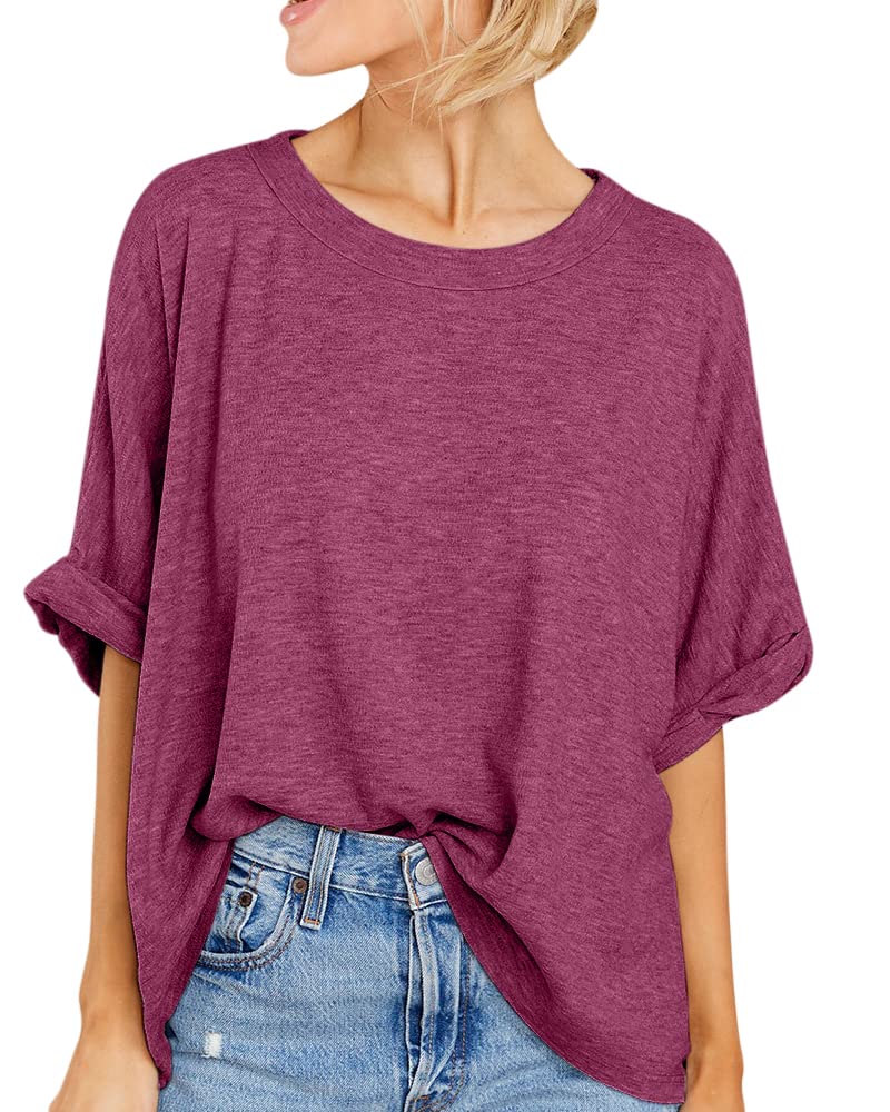 Women Oversized T-Shirt Summer Casual Short Sleeve Loose Tee Tops