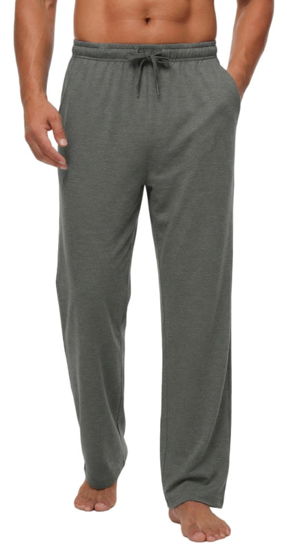 Sailwind Men's Yoga Sweatpants Athletic Casual Pants Cotton Open Bottom Lounge Lightweight Jersey Pants with Pockets