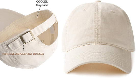 FURTALK Unisex Vintage Washed Unstructured Baseball Cap Washed Cotton Adjustable Dad Hat