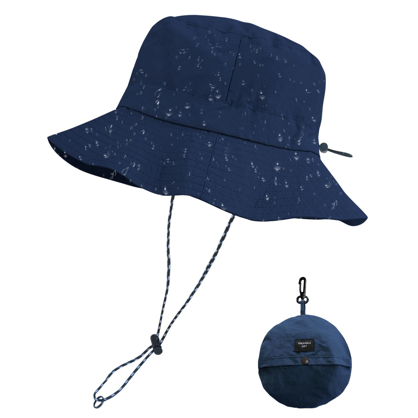 PFFY Packable Sun Bucket Hat for Men Women Outdoor UV Protection Sun Hats Waterproof Lightweight Hiking Outdoor Cap