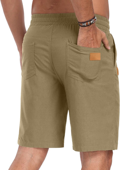 Sailwind Men's Casual Summer Beach Shorts Classic Fit Dress Stretch Waist Shorts with Pockets