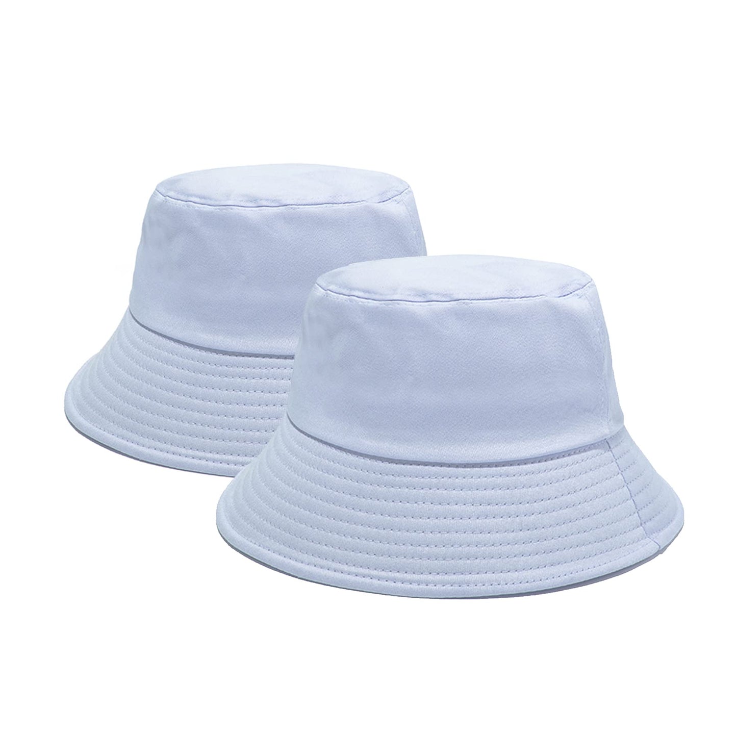 PFFY 2 Packs Bucket Hat for Women Men Cotton Hats Sun Beach Fishing Cap