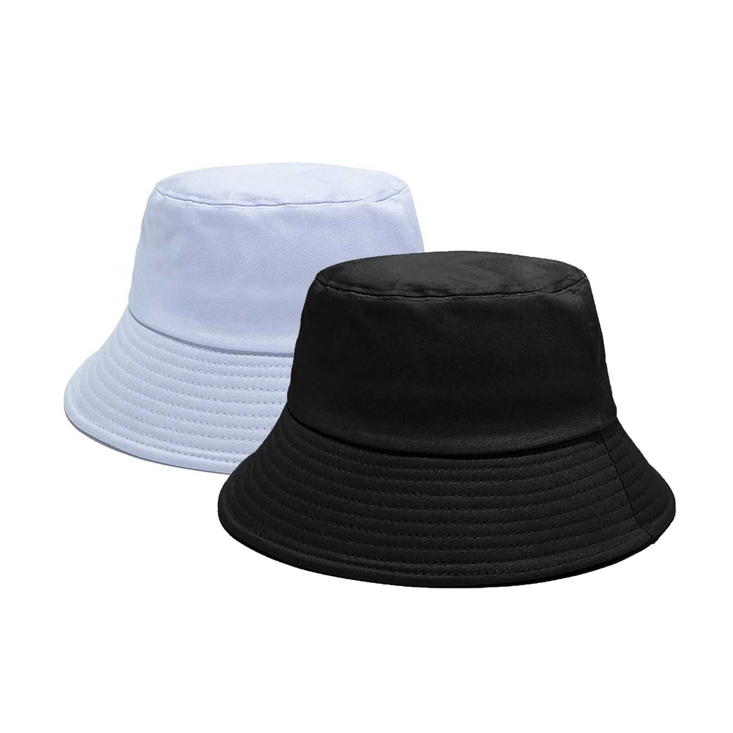 PFFY 2 Packs Bucket Hat for Women Men Cotton Hats Sun Beach Fishing Cap