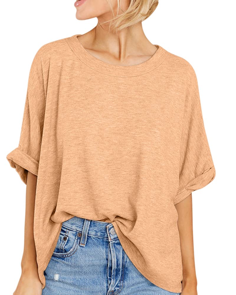 Women Oversized T-Shirt Summer Casual Short Sleeve Loose Tee Tops