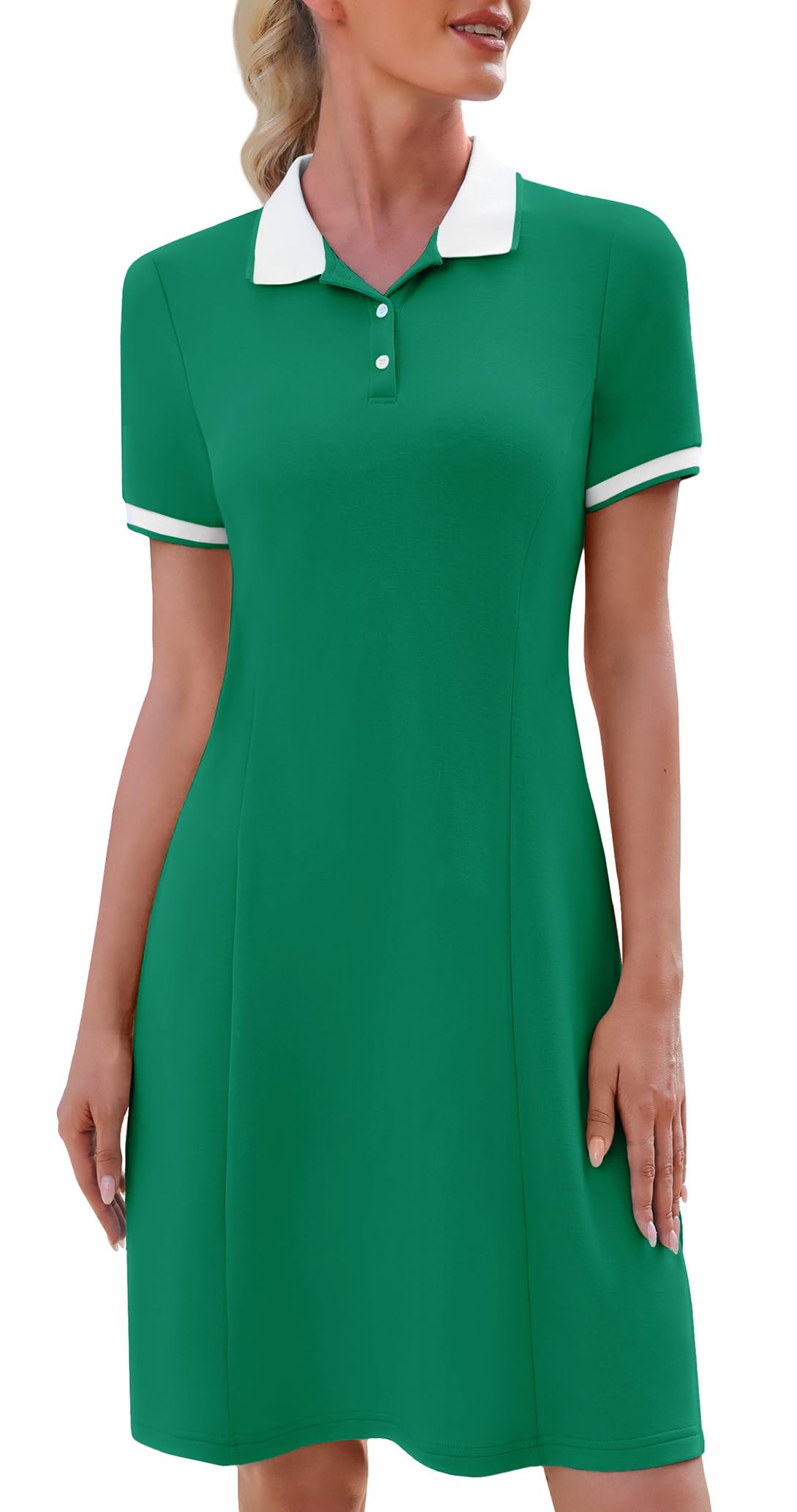 WEACZZY Women Tshirt Dress Short Sleeve Polo Dresses Easy Classic Summer Dresses