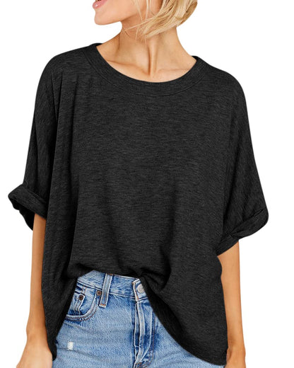 Women Oversized T-Shirt Summer Casual Short Sleeve Loose Tee Tops