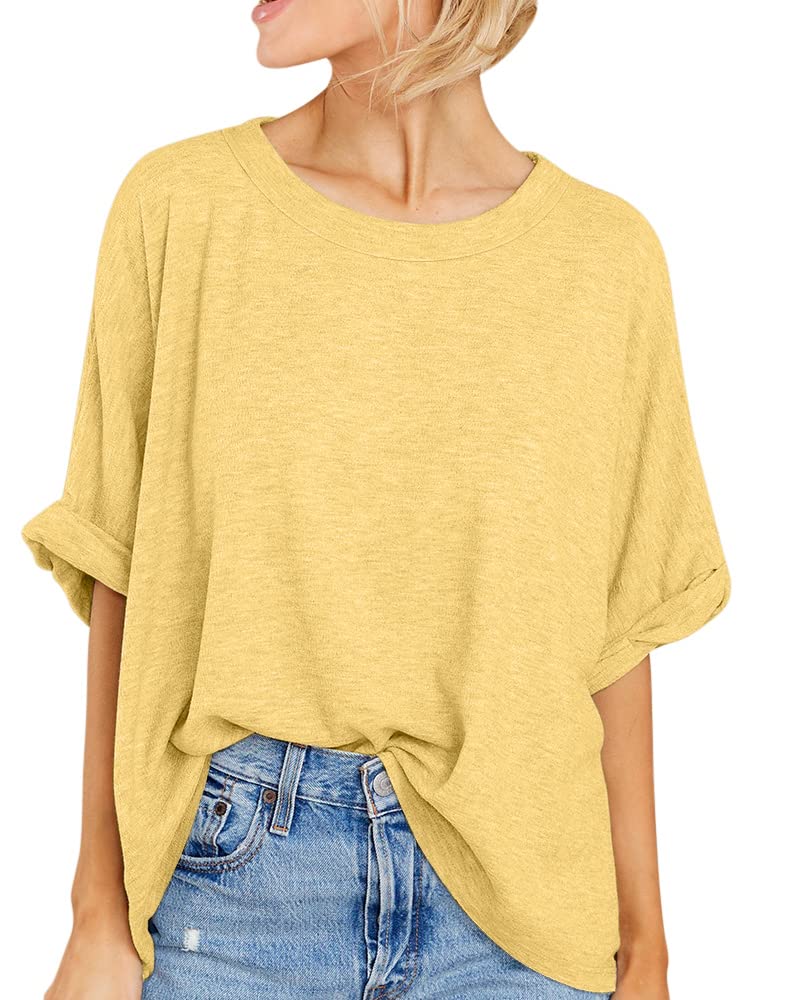 Women Oversized T-Shirt Summer Casual Short Sleeve Loose Tee Tops