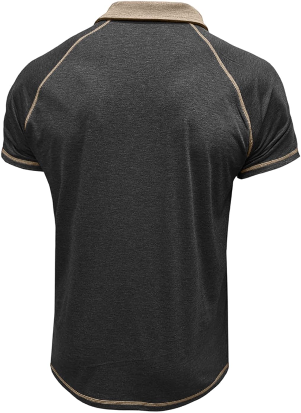 Mens Cotton Polo Shirts Short Sleeve Raglan Collared Casual Summer Fashion Spread Collar Golf Shirts