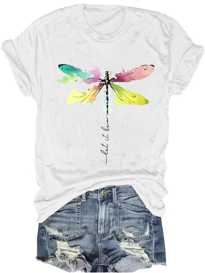 Women's Vintage Floral T Shirt Boho Wildflower Graphic Loose Tees Short Sleeve Casual Tops
