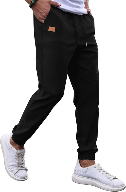 Sailwind Men's Casual Joggers Pants Drawstring Outdoor Chino Cargo Pants Twill Jogging Sweatpants Hiking