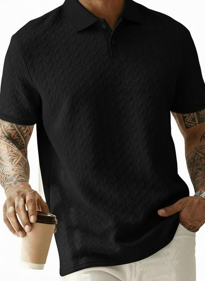Sailwind Men’s Knit Polo Shirt Short Sleeve Textured Casual Golf Polo Collared T Shirt