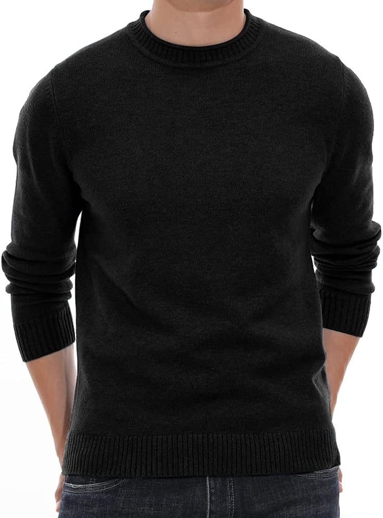 Sailwind Men's Crewneck Sweater Soft Casual Sweaters for Men Classic Pullover Sweaters with Ribbing Edge