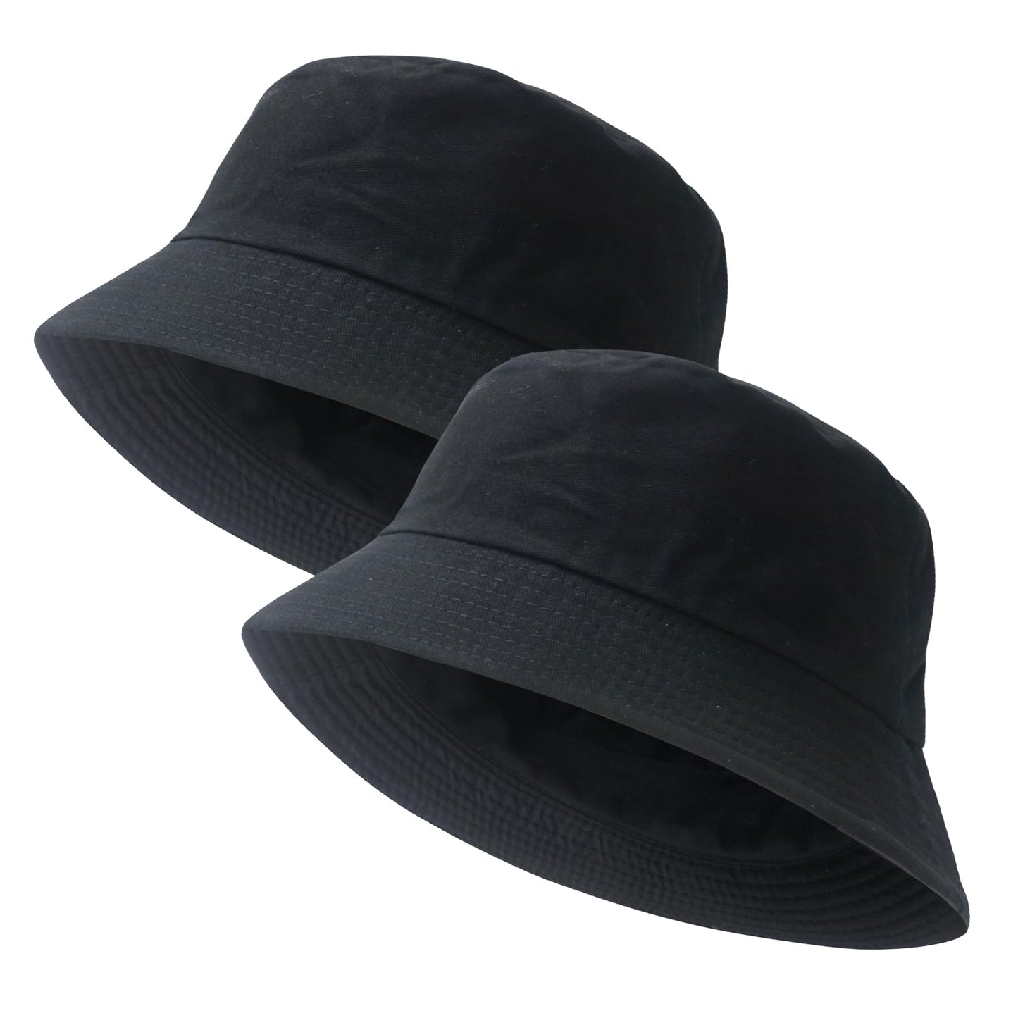 PFFY 2 Packs Bucket Hat for Women Men Cotton Hats Sun Beach Fishing Cap